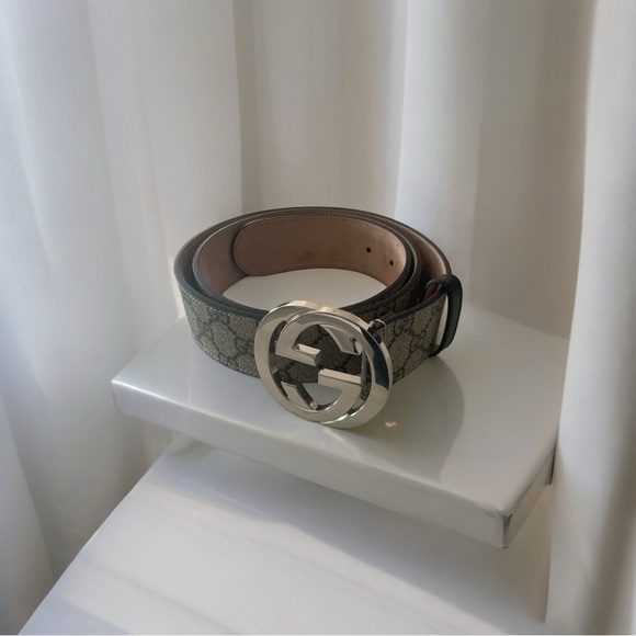 Gucci GG Supreme W/G Buckle Belt Size 100 cm $490 - Picture 4 of 9